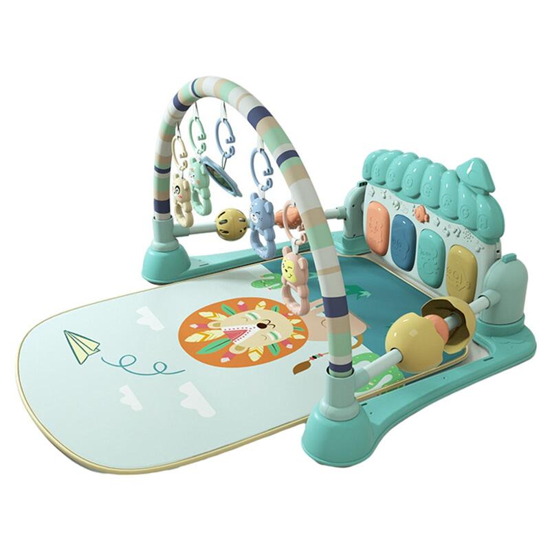 Bebê ginásio jogar esteira infantil quebra-cabeça com piano som e música rastejando atividade tapete presente por 6-18 meses