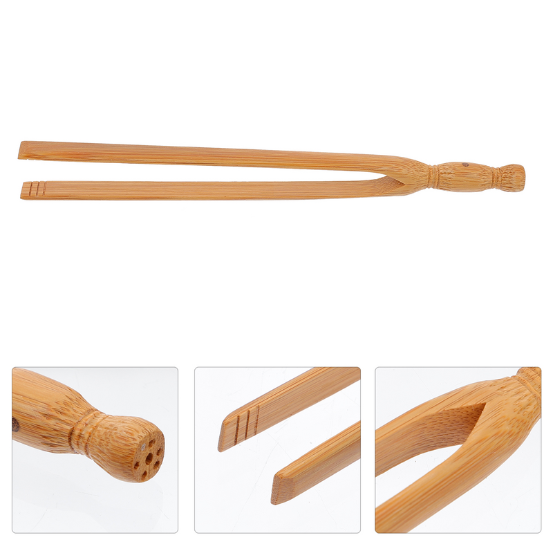 Abrazadera para Ceremonia de té de cocina, herramienta de barbacoa para Buffet, pinza de bambú, 1 ud.
