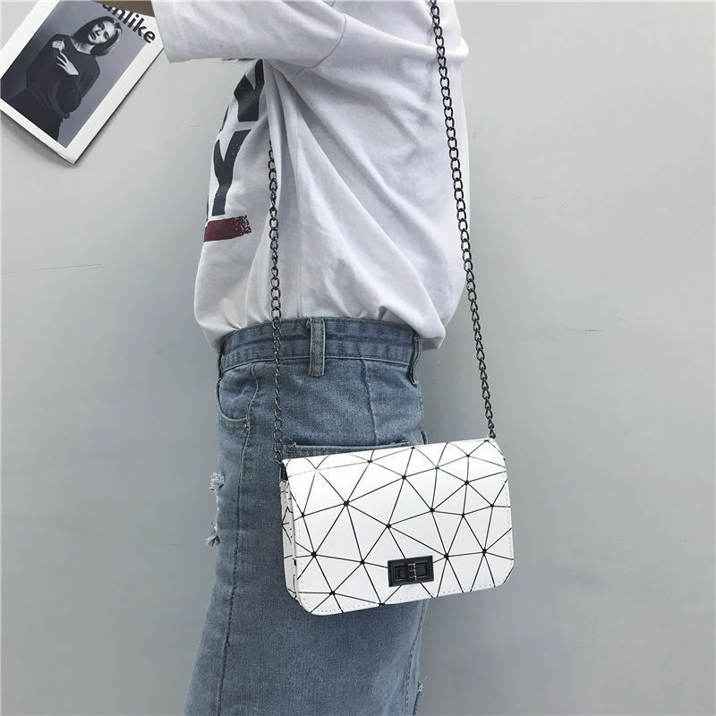Tassen Voor Vrouwen 2020 Modieuze Schoudertassen Vrouwelijke Messenger Bag Handtas Keten Wilde Crack Afdrukken Wilde Crossbody Tas