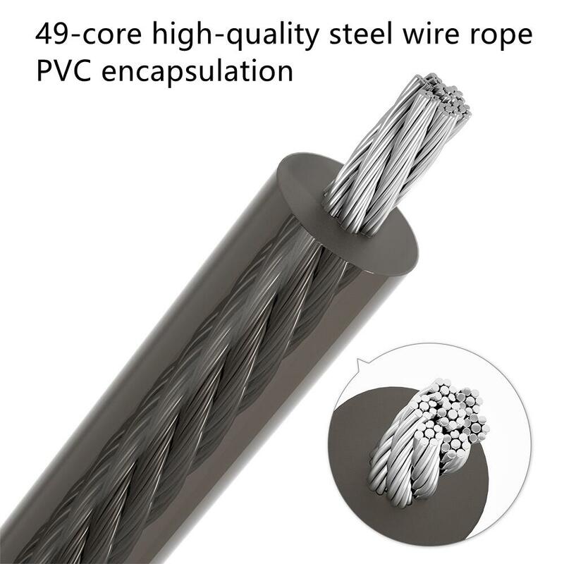Cable de acero de alta velocidad para fitness, cuerda de saltar para perder peso, recubierta de pvc, para quemar grasa, 3m de longitud