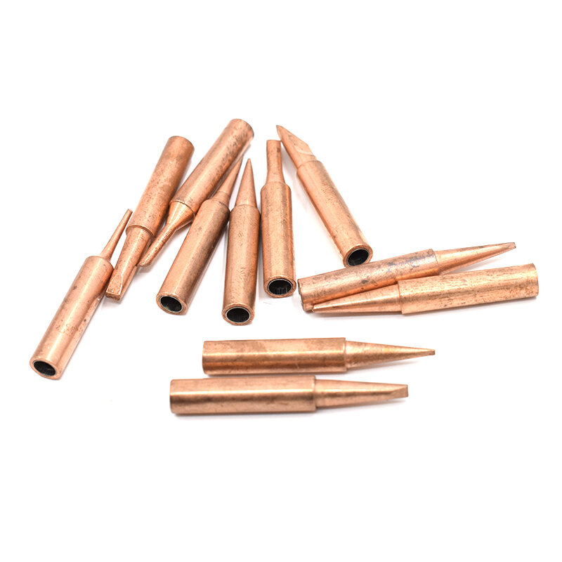 Puntas de soldador de cobre puro 900M-T, 5 piezas, cabeza de soldadura, herramientas de soldadura BGA