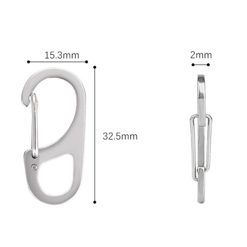10Pcs Mini Spring  Tool Buckle Backpack Clasps Climbing Carabiners Equipment Paracord Snap Hook Keychainl Clip Outdoor Portable