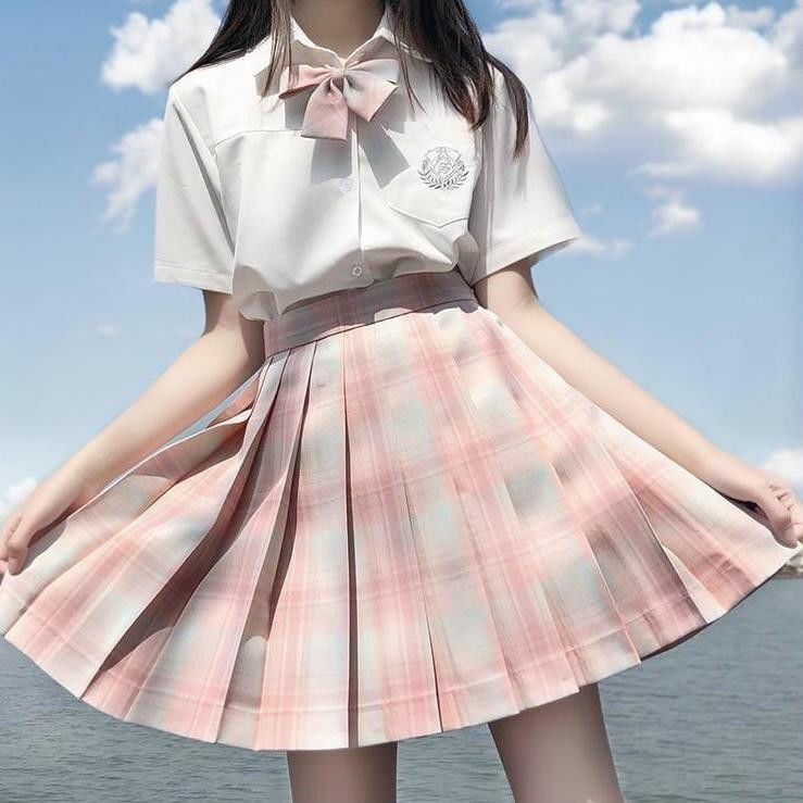 Японская Весенняя рубашка с бантом Loli, милая мягкая женская рубашка без рукавов, с оборками на подтяжках, кавайная Лолита, костюм из двух час...