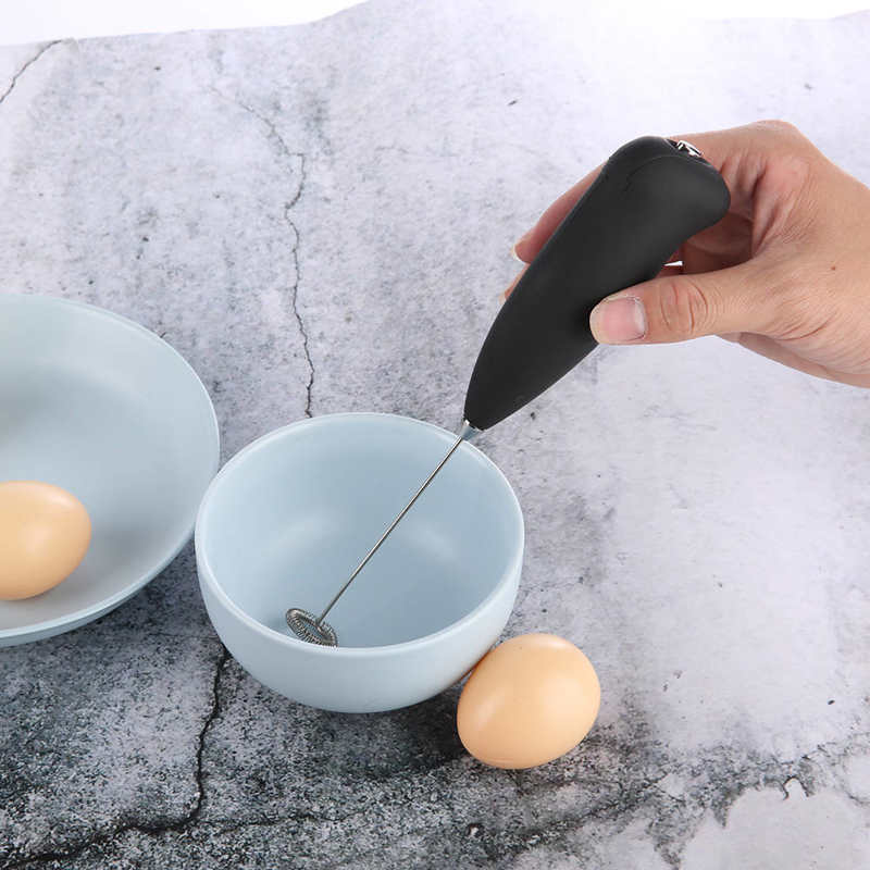 Pengocok Telur Frother Susu Elektrik Mini Pembuat Foamer Kocokan Telur Genggam Pengaduk Kopi Portabel Mixer Latte Alat Kocokan Dapur