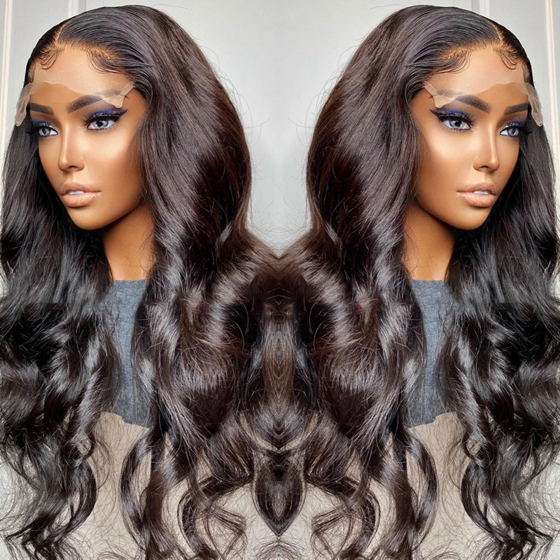 220% Body Wave Wigs Human Hair Lace Wigs 13x4 Transparent Lace Frontal Wigs 30 inches Lace Closure Wigs For Women Pre Plucked