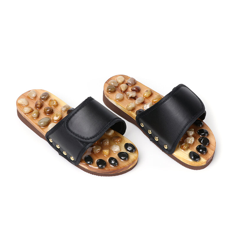 Wholesale Pebble Stone Foot Massage Slippers Reflexology Feet Elderly Acupuncture Health Shoes Sandals Slippers Healthy Massager