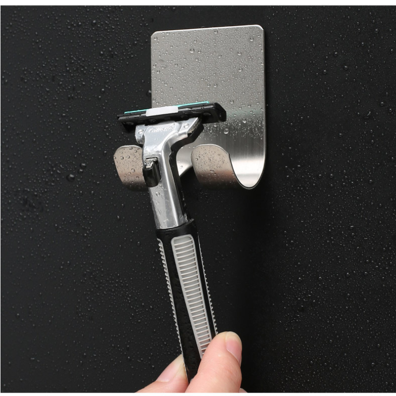 1/2/3 pezzi ciondolo bagno pezzo pugno gratuito rasoio rack gancio di stoccaggio supporto per rasoio Unisex a parete accessori da bagno