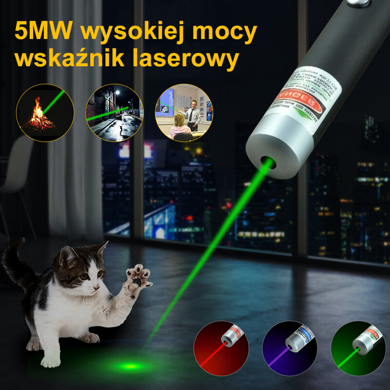 1 pçs 5mw de alta potência ponteiro lazer 650nm 532nm 405nm vermelho azul verde laser vista caneta luz poderosa medidor laser caneta tática
