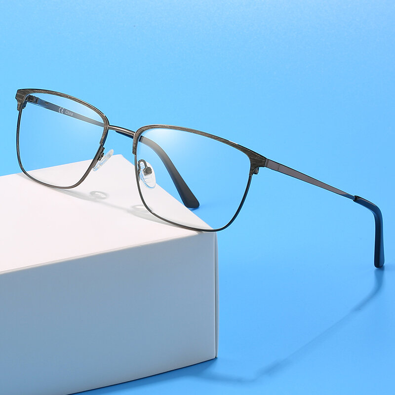 BLUEMOKY Halb Rahmen Brillen Männer Anti Blau Licht Photochromatic Optischen Brillen Myopie Progressive Brillen