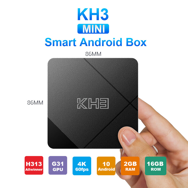 Mecool KH3 الذكية علبة تلفزيون بروتوكول الإنترنت أندرويد 10 Allwinner H313 رباعية النواة 2G 16G مشغل الوسائط دعم التلفزيون الذكية KH3 الذكية ip tv فك التشفير