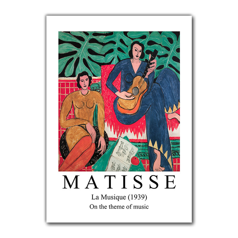 Matisse La – imprimés d'art de Musique, affiche en toile Vintage, peinture abstraite, images murales pour salon