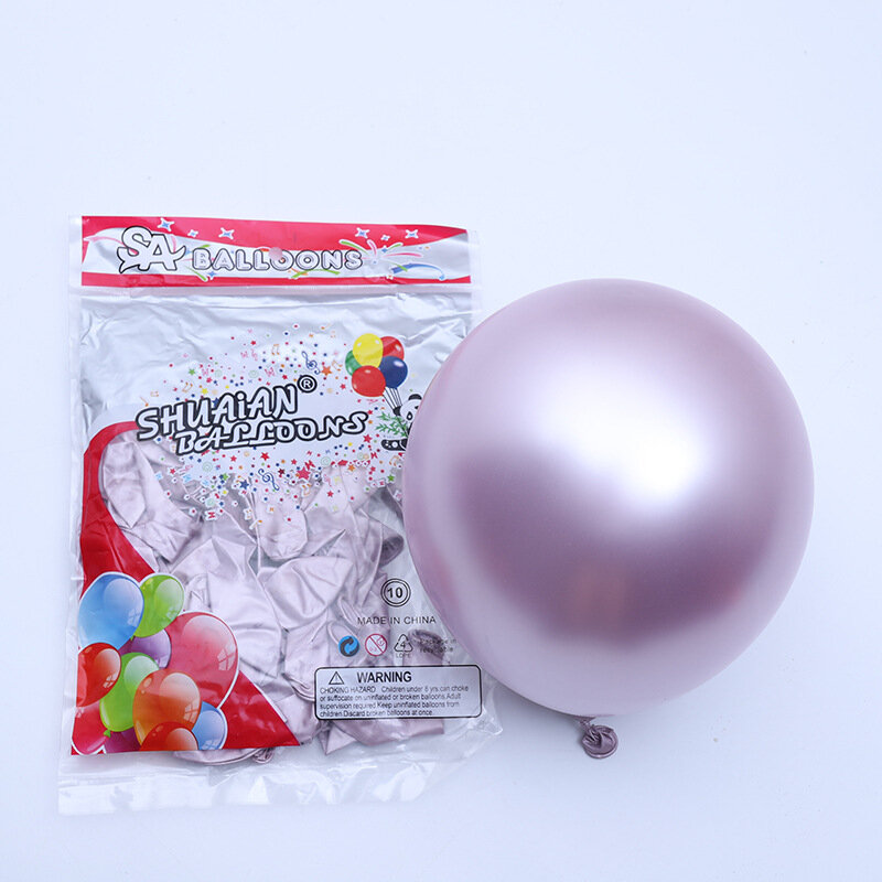 Ballon métallique en Latex, 10 pièces, 10 pouces, décorations de fête d'anniversaire, pour enfants, fournitures de fête de mariage, globos