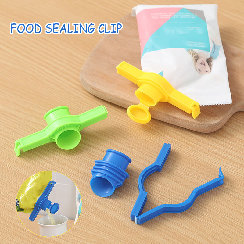 Voedsel Afdichting Clip Met Ontlading Nozzle Herbruikbare Draagbare Tool Voor Thuis Keuken AUG889