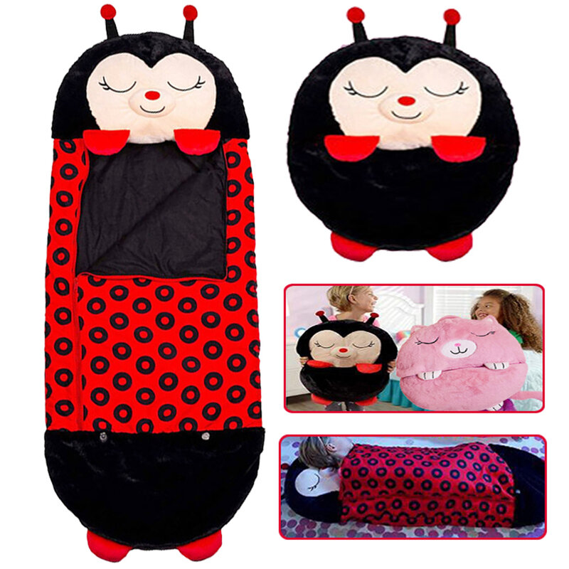 Children Cartoon Blanket Birthday Gifts Thick 1PC Bedspread On The Bed Baby Sleeping Bag Warm Soft Lazy Play Pillow One-Piece