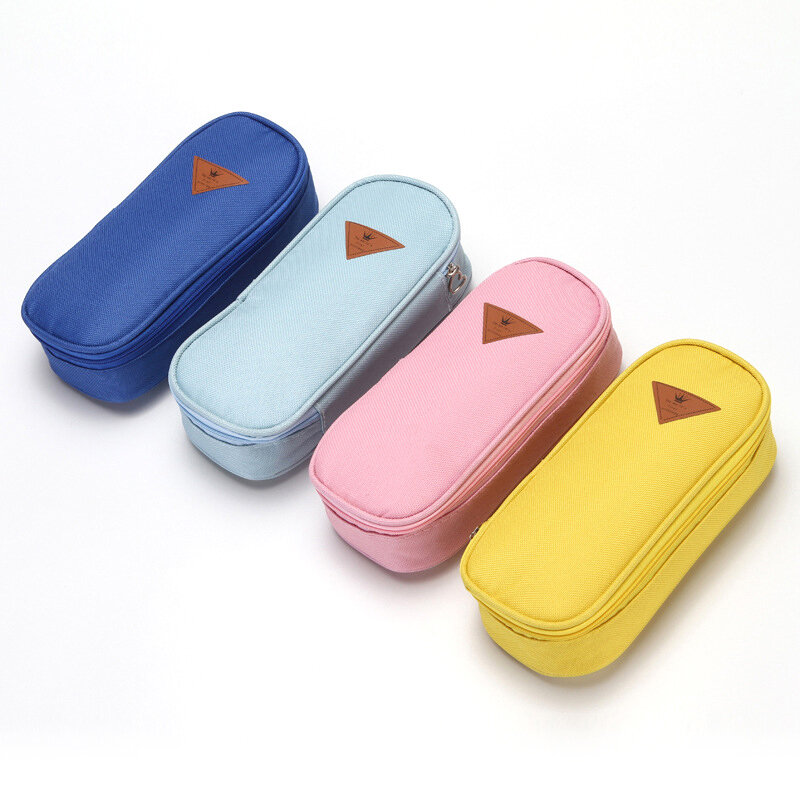 كوريا الإبداعية القرطاسية حقيبة أقلام رصاص صندوق تخزين متعددة الوظائف العملي مقلمة سعة كبيرة حقيبة أقلام رصاص للأطفال
