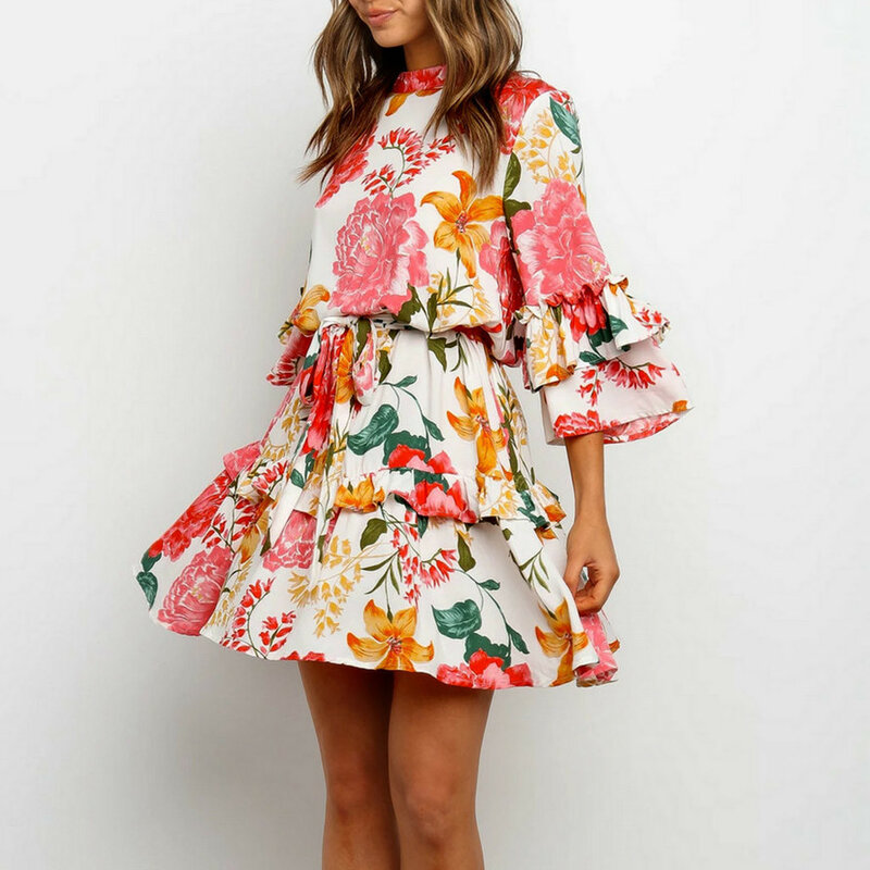2021 sukienka kobiety lato Plus rozmiar Casual Mini sukienka damska suknia w nowym stylu sprzedaż ropa mujer sukienek Sundress Vestidos