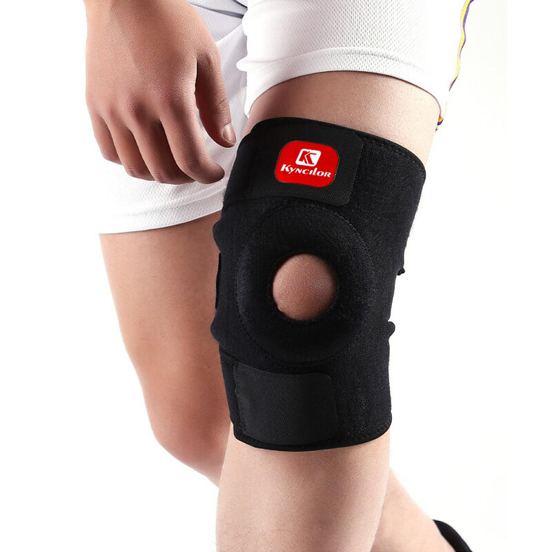 관절용 무릎 패드 지지대, 조절 가능한 통기성 체육관 스포츠 태권도 농구 액세서리 관절염용 무릎 교정기