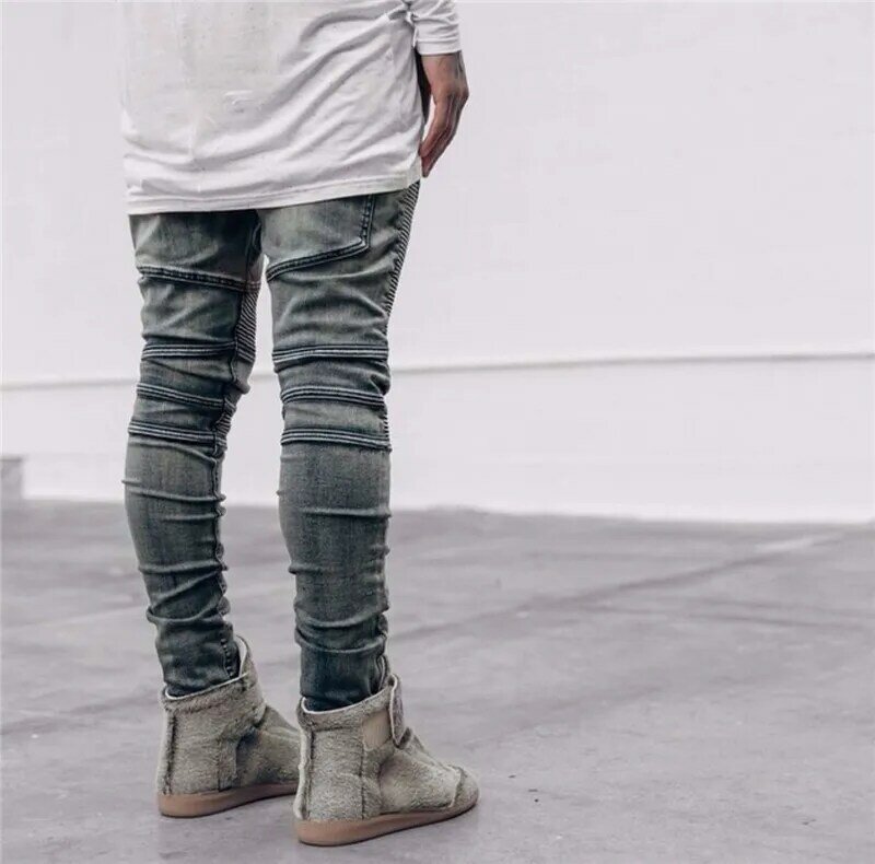 Jeans Men 2021 Skinny Mens Sexy fashion Stretch Denim Trousers Spring Thin Straight Biker Jeans Long Pants Male