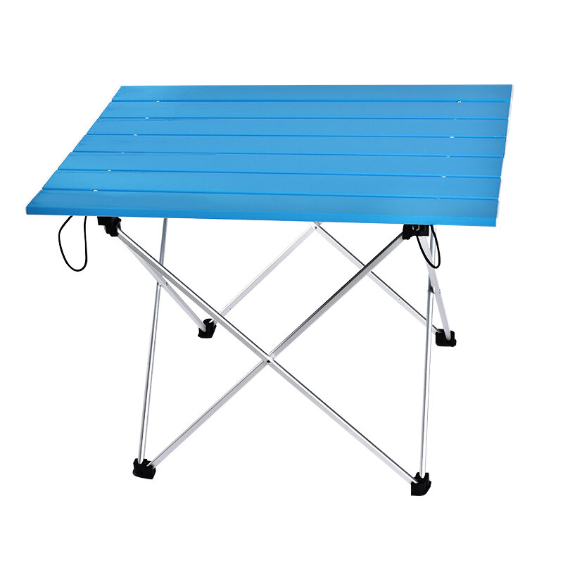 Mesa plegable portátil de aluminio para acampar, mesa plegable de aluminio para exteriores, para barbacoa, Camping, Picnic, Color caramelo claro, talla S L