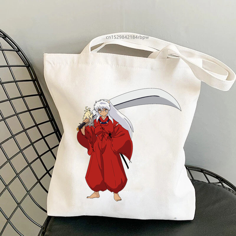 Dorywczo zakupy dziewczyny torebka Inuyasha Harajuku Manga torebki torby na ramię kobiety elegancka torba płócienna