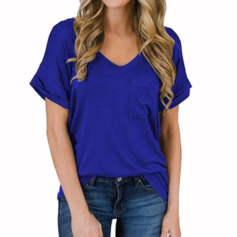 13 colori 2020 nuove camicie da donna Casual estate manica corta t-shirt taglie forti abiti da donna ragazze top solidi Blusas donna
