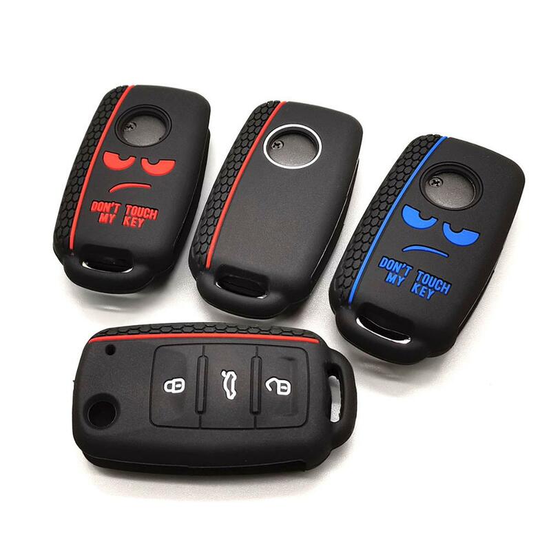 New design word Dont Touch My Key For Volkswagen polo passat b5 golf 4 5 6 MK6 Eos Bora Beetle TSI Silicone car key cover case