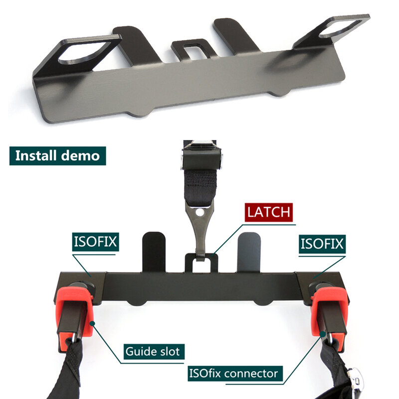 Kit di montaggio per ancoraggio di ritenuta per seggiolino auto universale per connettore cintura ISOFIX su accessori per auto SUV e Hatchback compatti