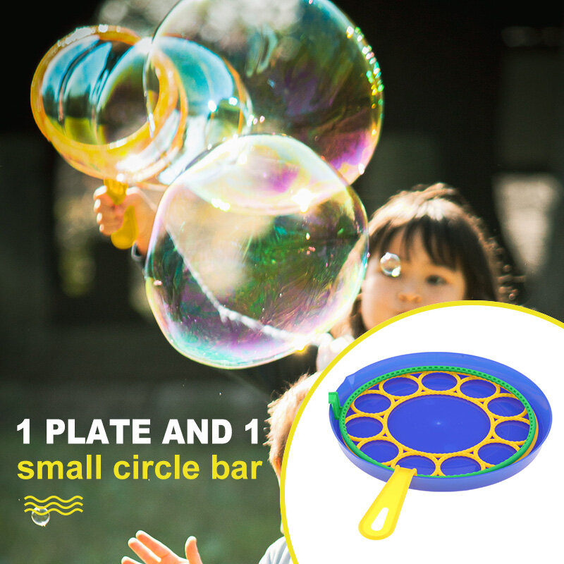 Máquina de burbujas de jabón para niños, juego de soplador de jabón, plato de burbujas grande, Juguetes Divertidos de regalo para exteriores, varita de burbujas de juguete
