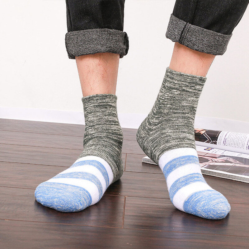 5 pares de meias de tornozelo de fibra de bambu, masculinas cores brilhantes moda harajuku, desodorante respirável, meias invisíveis sem mostrar meias, esportes
