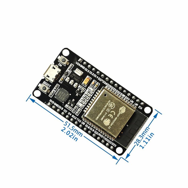 Módulo de filtro sem fio da solda do encabeçamento da placa desenvolvimento wifi para o amplificador de potência ESP-32 micro usb duplo núcleo