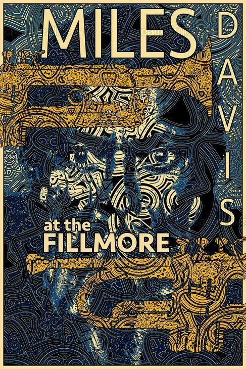 Металлический оловянный плакат с изображением на концерте Майлз Дэвис at Fillmore 1970