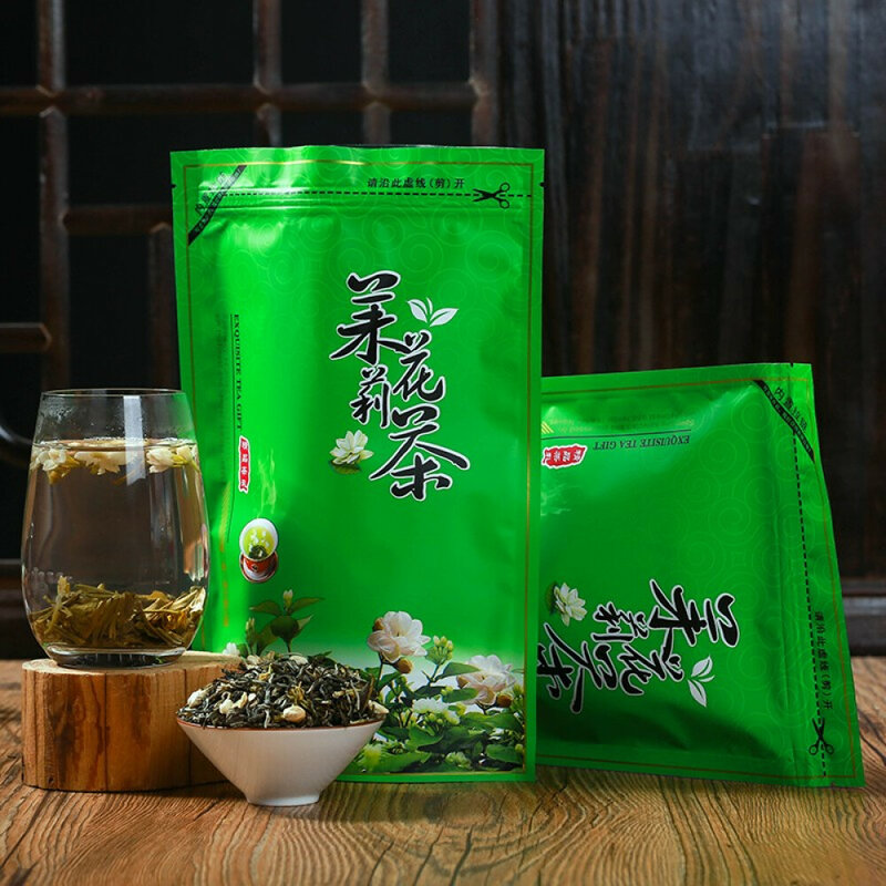 Thé au jasmin biologique chinois, 250 carat, thé de poche scellé avec chaîne