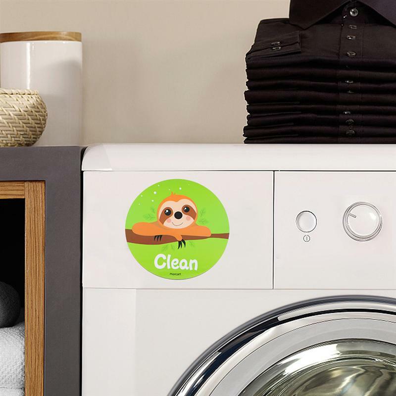 2Pcs Dual ด้านข้างเครื่องล้างจานทำความสะอาดป้ายแม่เหล็กที่เป็นประโยชน์สติกเกอร์ทำความสะอาดป้...