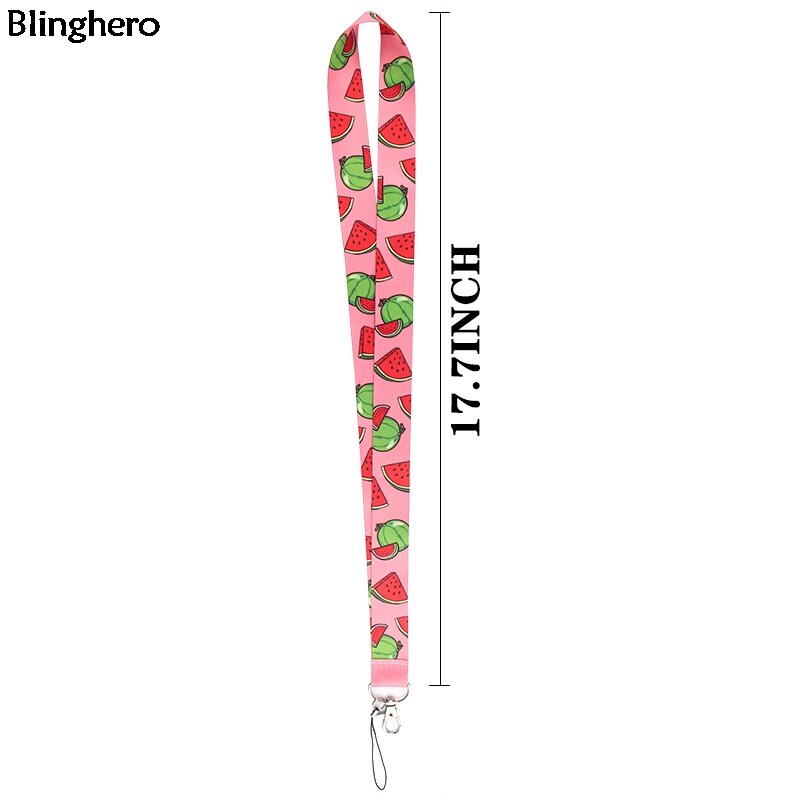 Blinghero 믹스 과일 끈 키에 대 한 귀여운 수 박 레몬 전화 스트랩 파인애플 딸기 ID 배지 홀더 패션 선물 BH0417