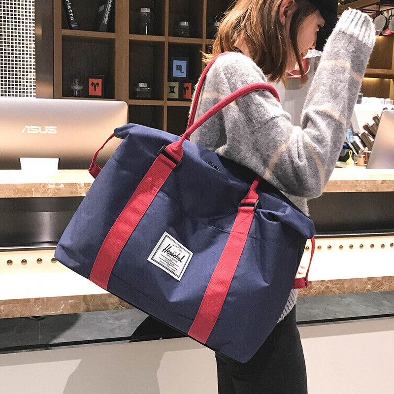 旅行バッグバッグ女性のポータブルシンプルな荷物袋大容量トラベルバッグ防水ショルダーバッグフィットネスバッグ