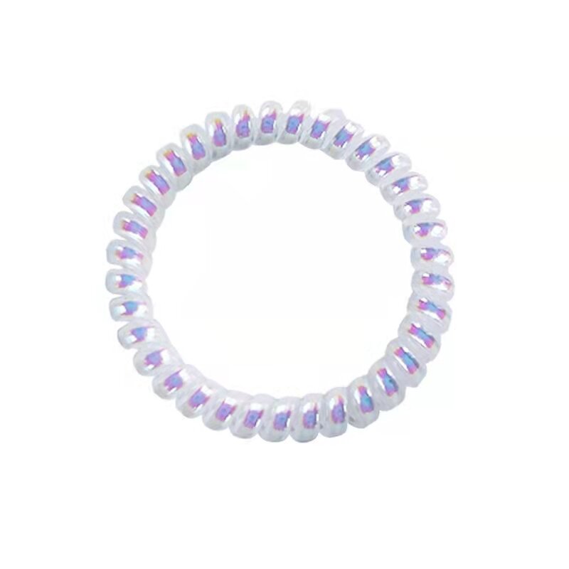 Glänzende Mermaid Scrunchies Glitter Reflektierende Farbe Laser Haar Krawatten Telefon Draht Linie Bands für Frauen Mädchen 2021 Neue Mode