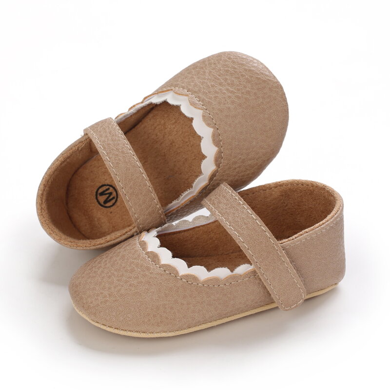 Sepatu Balita Bayi Baru Lahir 0-18 Bulan Gaya Musim Semi dan Musim Gugur Sepatu Bayi Sol Lembut Sepatu Putri Antilicin Sol Karet Lembut