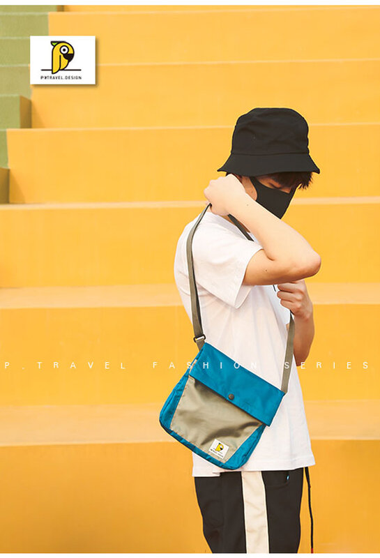 Japanese Style Fashion Crossbody Bag Unisex Nylon Cloth Shoulder Bag Waterproof Men’s Messenger Bag Casual Travel Storage Bag