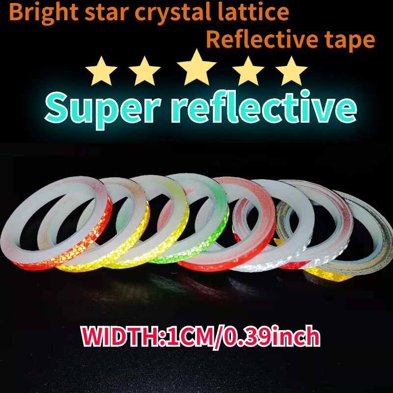 Reflective Tape Fluorescent Bike Motorcycle Reflective Car Stickers Adhesive Tape Bike Stickers Bicycle Accessories