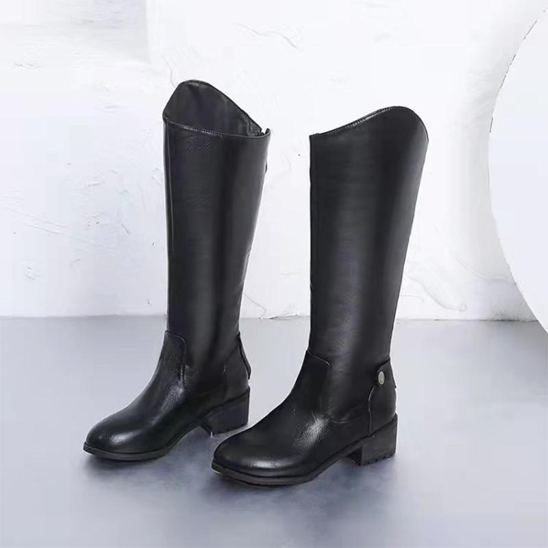 2021 outono e inverno novo europeu e bonito mulher sapatos casuais botas de cavaleiro de alta-tubo botas de moda botas de tamanho grande xm497