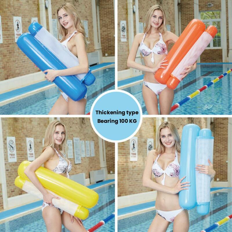 ฤดูร้อนใหม่Inflatable Floatingแถวสระว่ายน้ำAirที่นอนชายหาดพับได้สระว่ายน้ำเก้าอี้เปลญวนน้ำกีฬาHamac Flottant