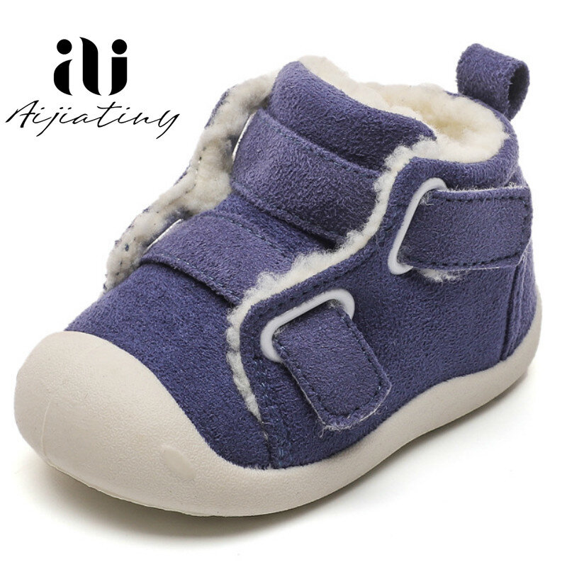 Zapatos de invierno para bebé recién nacido, botas antideslizantes, zapatos cálidos de felpa, zapatillas de suela suave, 2020