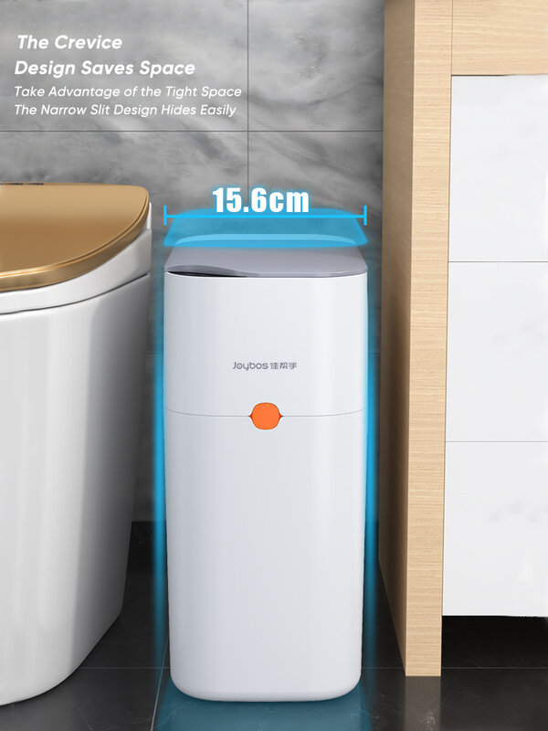 Joybos สมาร์ทเซ็นเซอร์อัตโนมัติถังขยะกันน้ำถังขยะถังขยะสำหรับห้องน้ำห้องครัวตู้เก็บแคบ Bin JX59