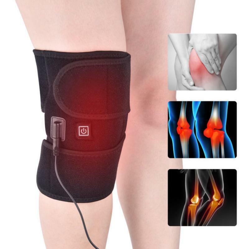 Outdoor Sports Kneepad podgrzewany elektrycznie ochraniacz na kolana zimowa terapia termiczna zapalenie stawów ulga w bólu ochraniacz ze stelażem nakolannik