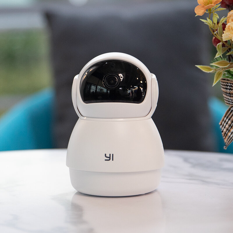 YI Kamera Pelindung Kubah 1080P Wifi Manusia Peliharaan AI Webcam IP Keamanan Rumah Dalam Ruangan Cam Pan & Tilt 360 Kamera Perekam Video