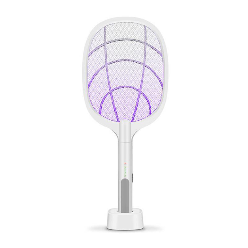 3000V elektryczne urządzenie przeciw komarom z lampą UV USB 1200mAh akumulator łapka na owady lato Fly Swatter Trap Home Bug Insect Racket