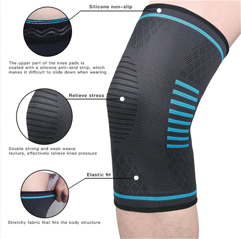 Sports Knee Sleeve Outdoor Riding Fitness Mountaineering Knee Pads Non-slip Warm Knitted Knee Pads