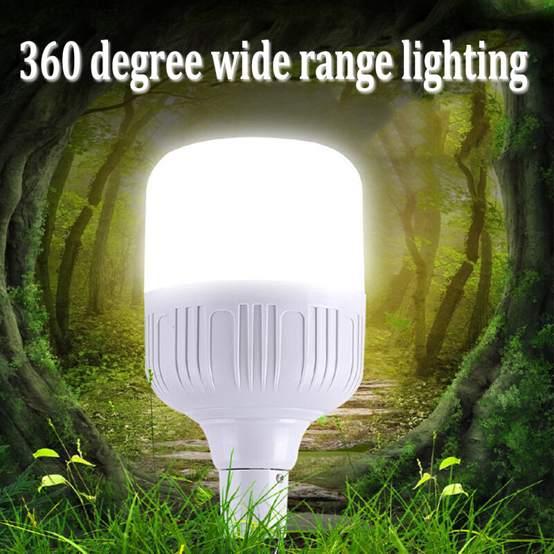 Luz de emergencia de bombillas LED para lámpara móvil recargable por USB, luces portátiles de acampada con gancho, decoración para el hogar, gran oferta, 300W
