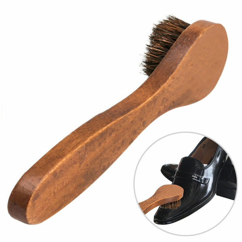 Shoe Boot Cleaning Brush Cleaner Polishing Brushes with Wooden Handle