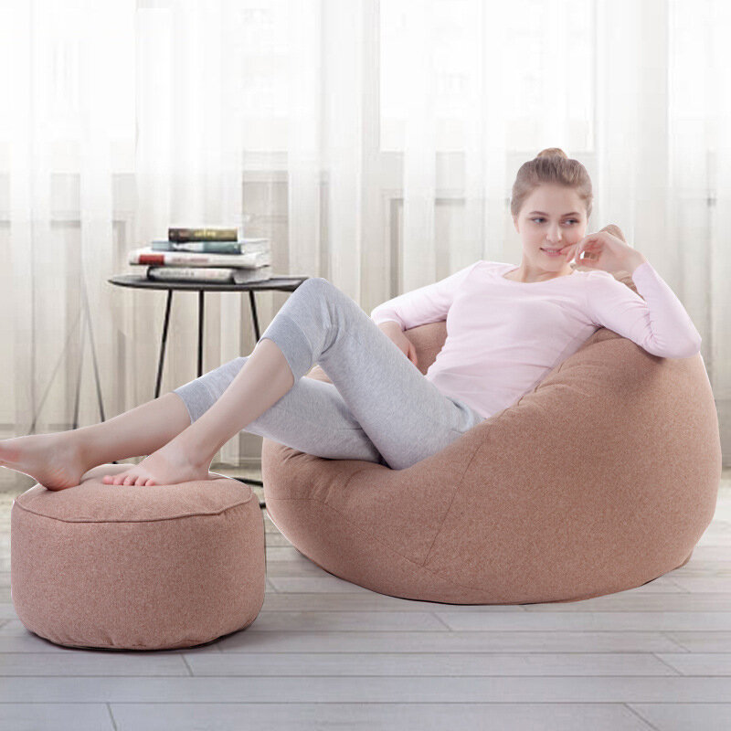 Quality large size sandalye tatami beanbag lazy bag chair bean sofa size 90*110cm